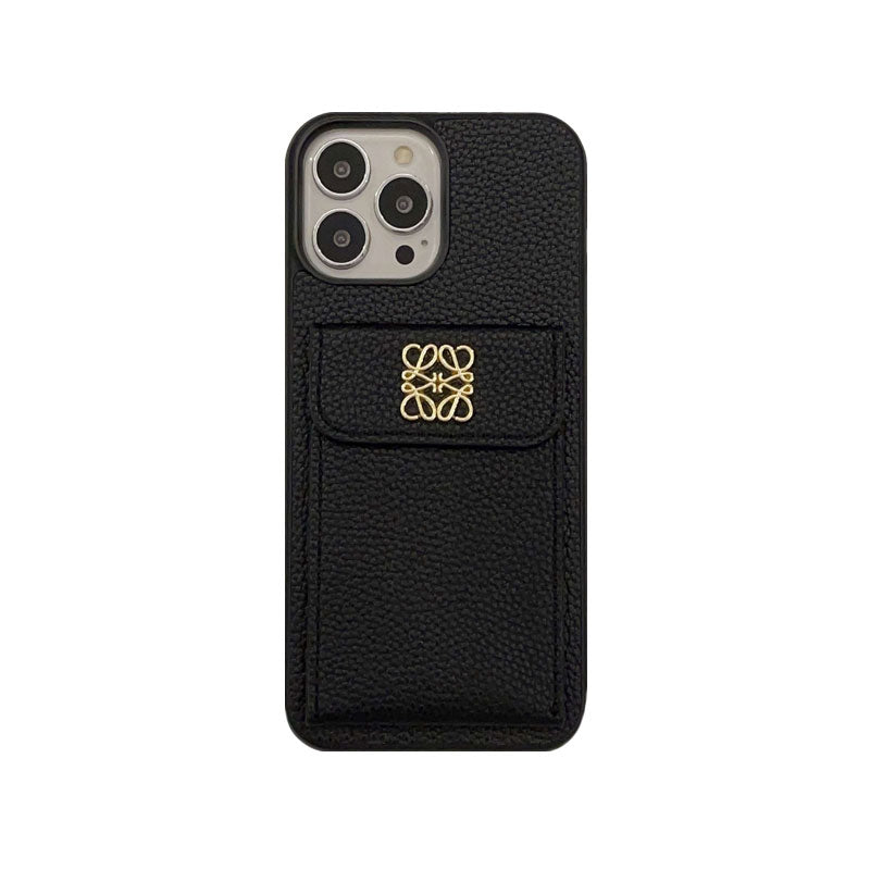 LOEWE iPhone Case With Card Holder Black-QBK240603 mysite