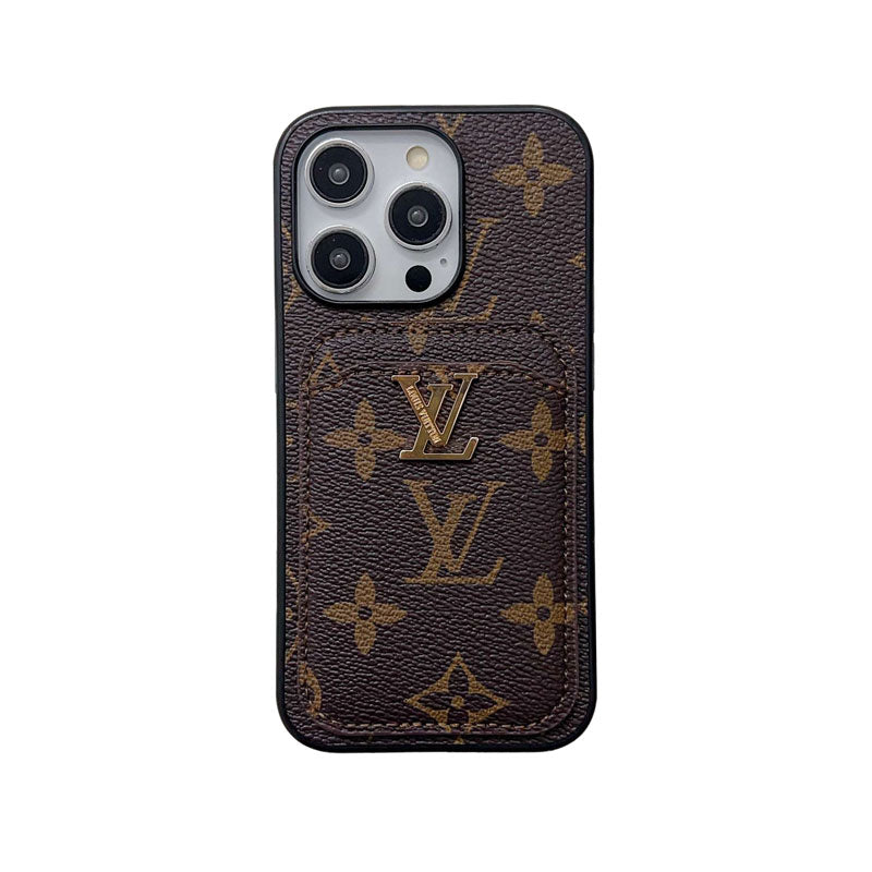 CLASSIC MONOGRAM IPHONE CASE WITH CARD HOLDER -BIG PRINTING mysite
