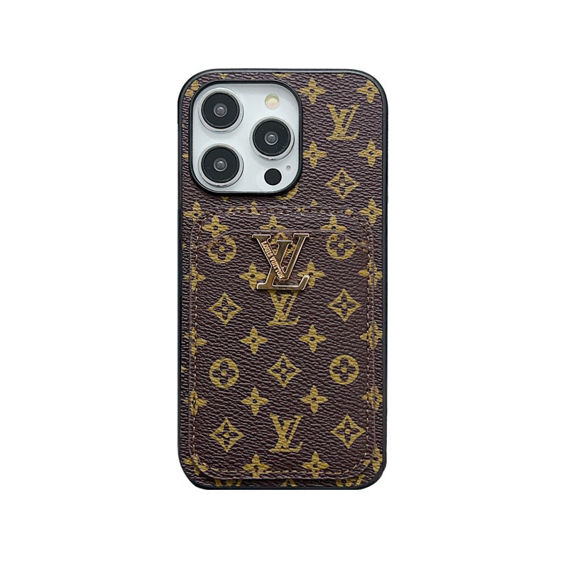 CLASSIC MONOGRAM IPHONE CASE WITH CARD HOLDER -SMALL PRINTING mysite