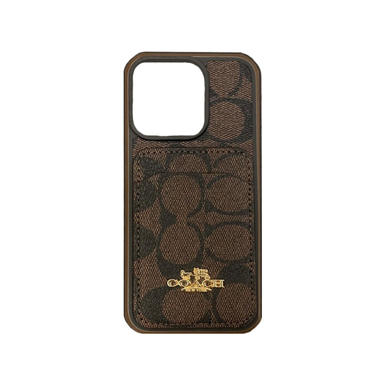 Coach iPhone Case With Card Holder Coffee -KB241416 mysite