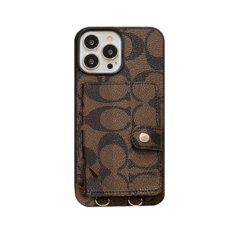 Coach iPhone Case With Wallet And  Strap Brown -SZK240402 mysite