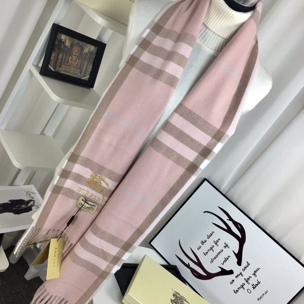 Classic Check Fringed Cashmere Scarf mysite