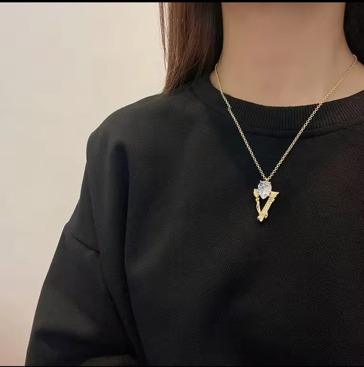 New 18k Gold plated Transparent Gemstone Necklace mysite