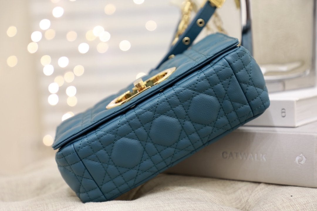 SMALL CARO BAG DEEP OCEAN BLUE SUPPLE CANNAGE CALFSKIN mysite