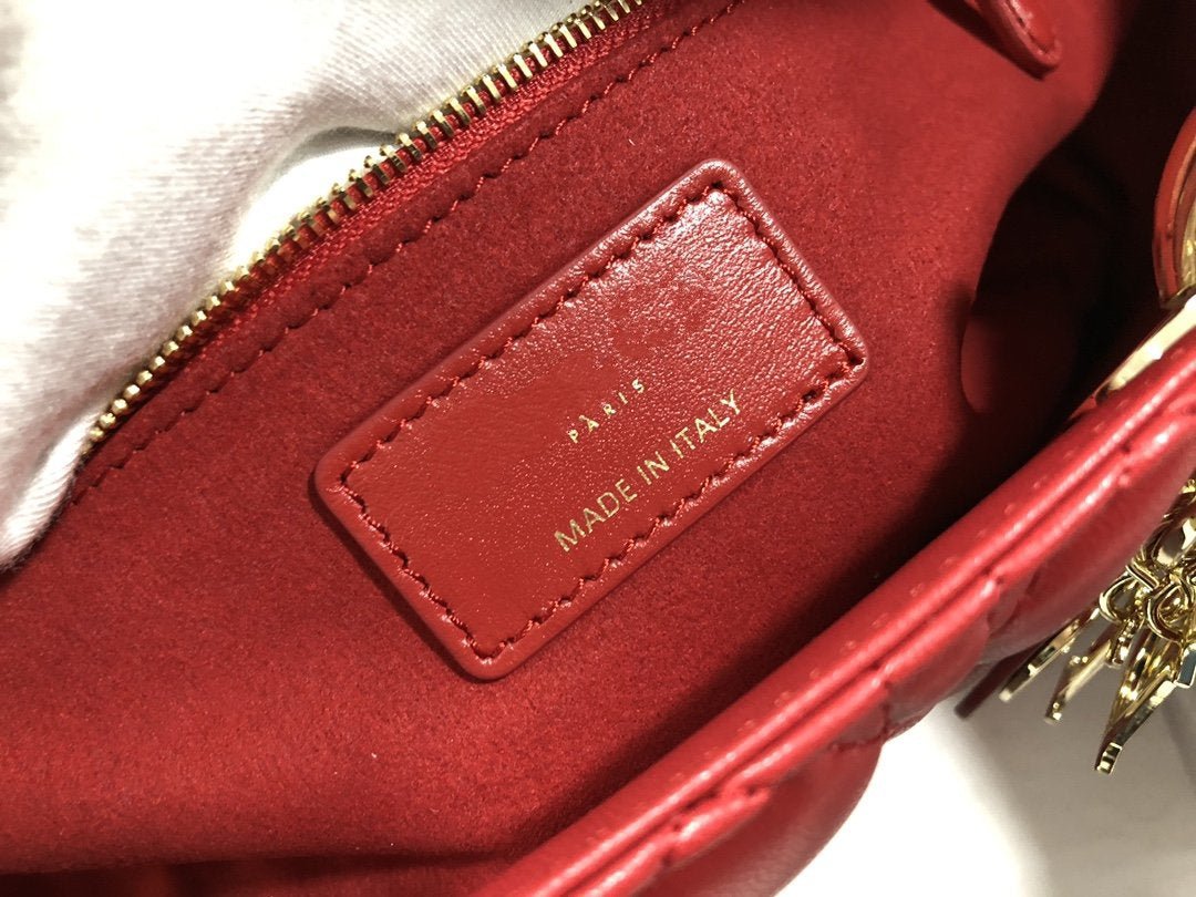 LARGE LADY BAG 32CM RED CANNAGE LAMBSKIN mysite