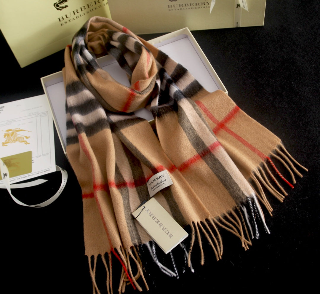Classic Multi-Color Check Cashmere Scarf mysite