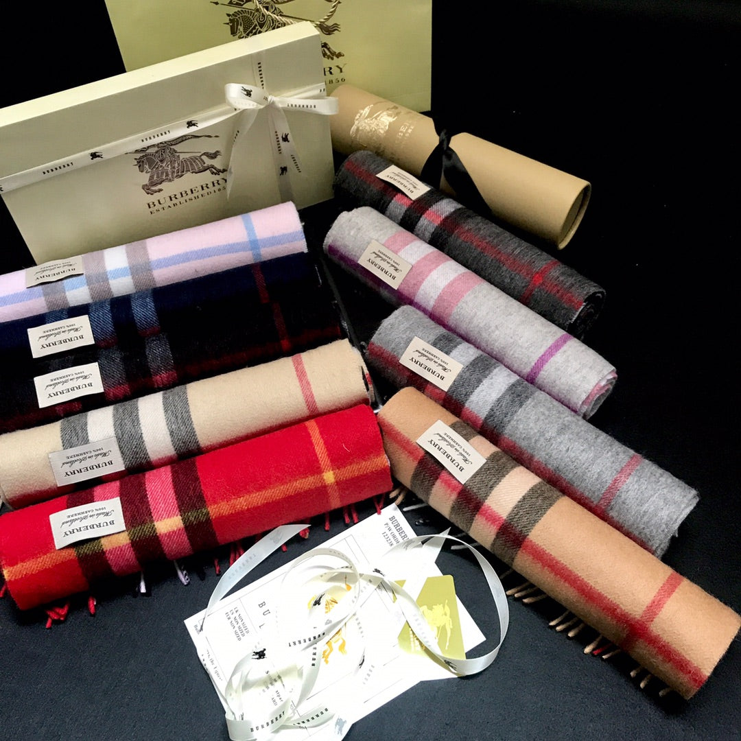 Classic Multi-Color Check Cashmere Scarf mysite