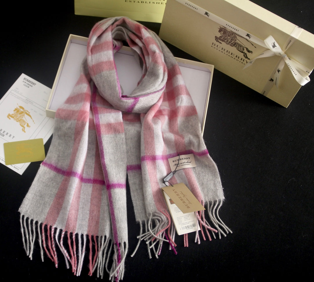 Classic Multi-Color Check Cashmere Scarf mysite
