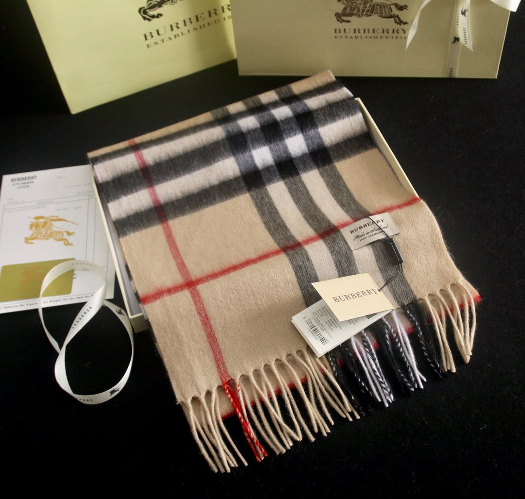 Classic Multi-Color Check Cashmere Scarf mysite