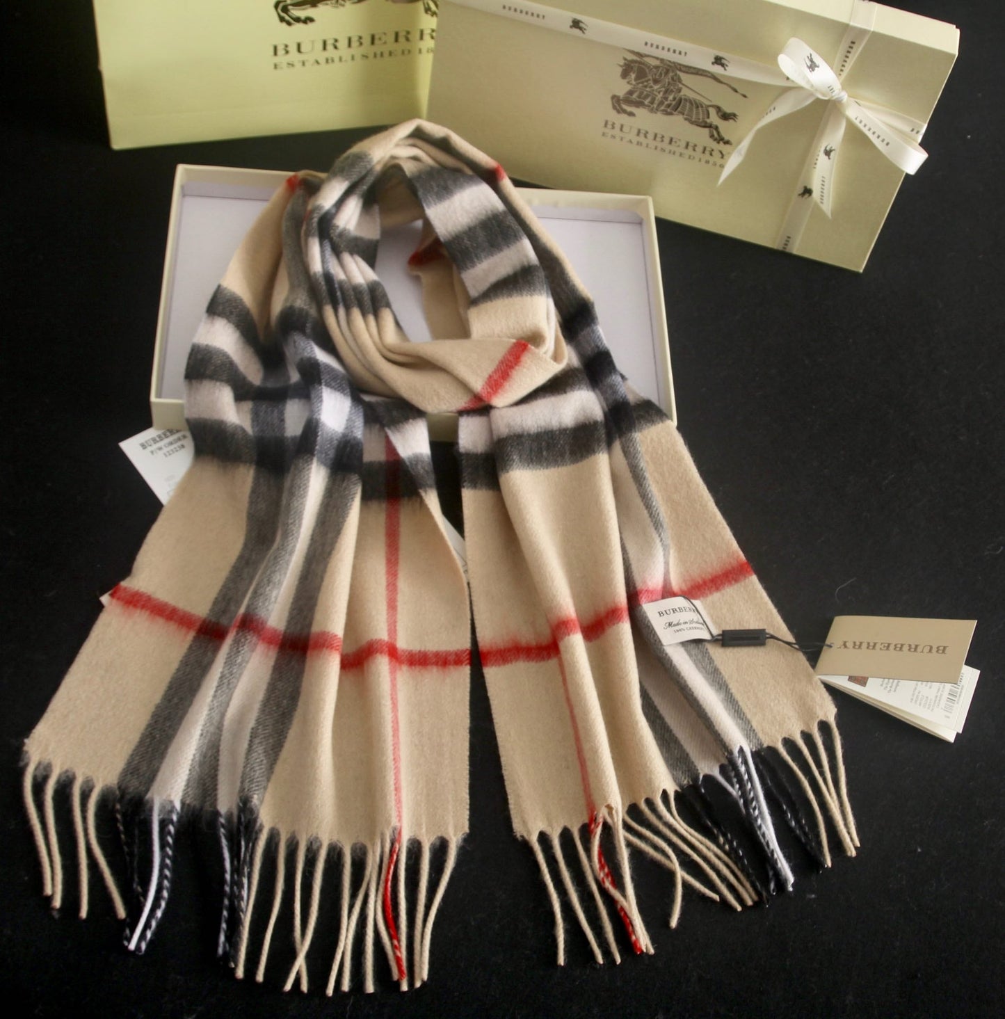 Classic Multi-Color Check Cashmere Scarf mysite