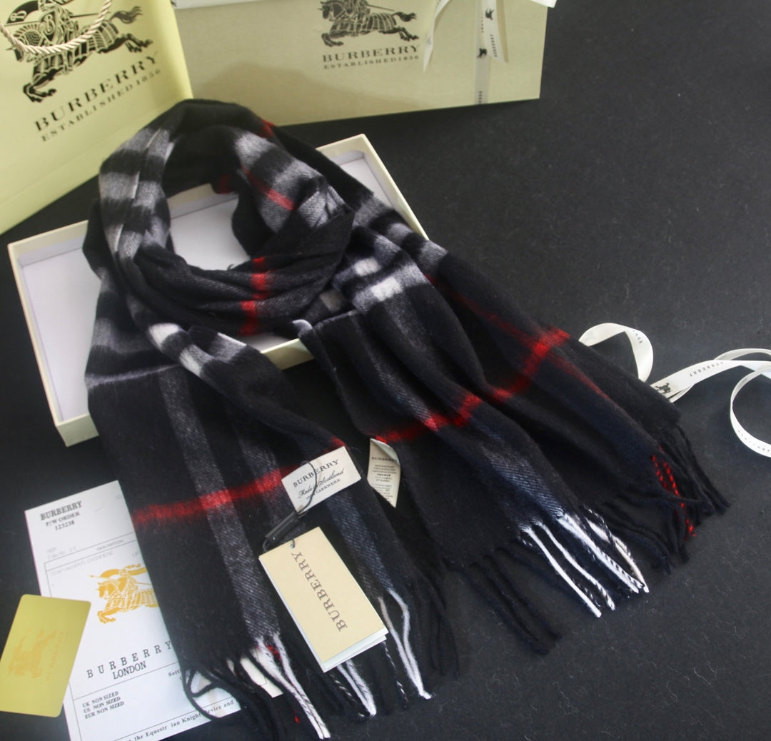 Classic Multi-Color Check Cashmere Scarf mysite