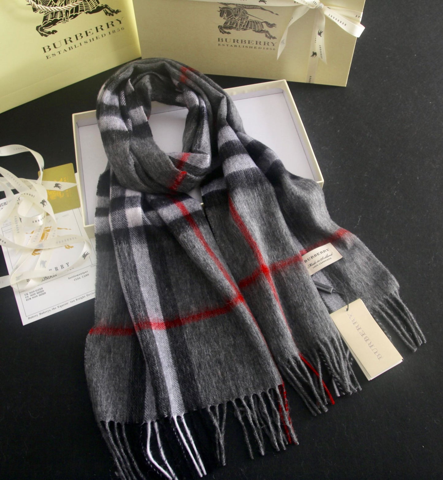 Classic Multi-Color Check Cashmere Scarf mysite