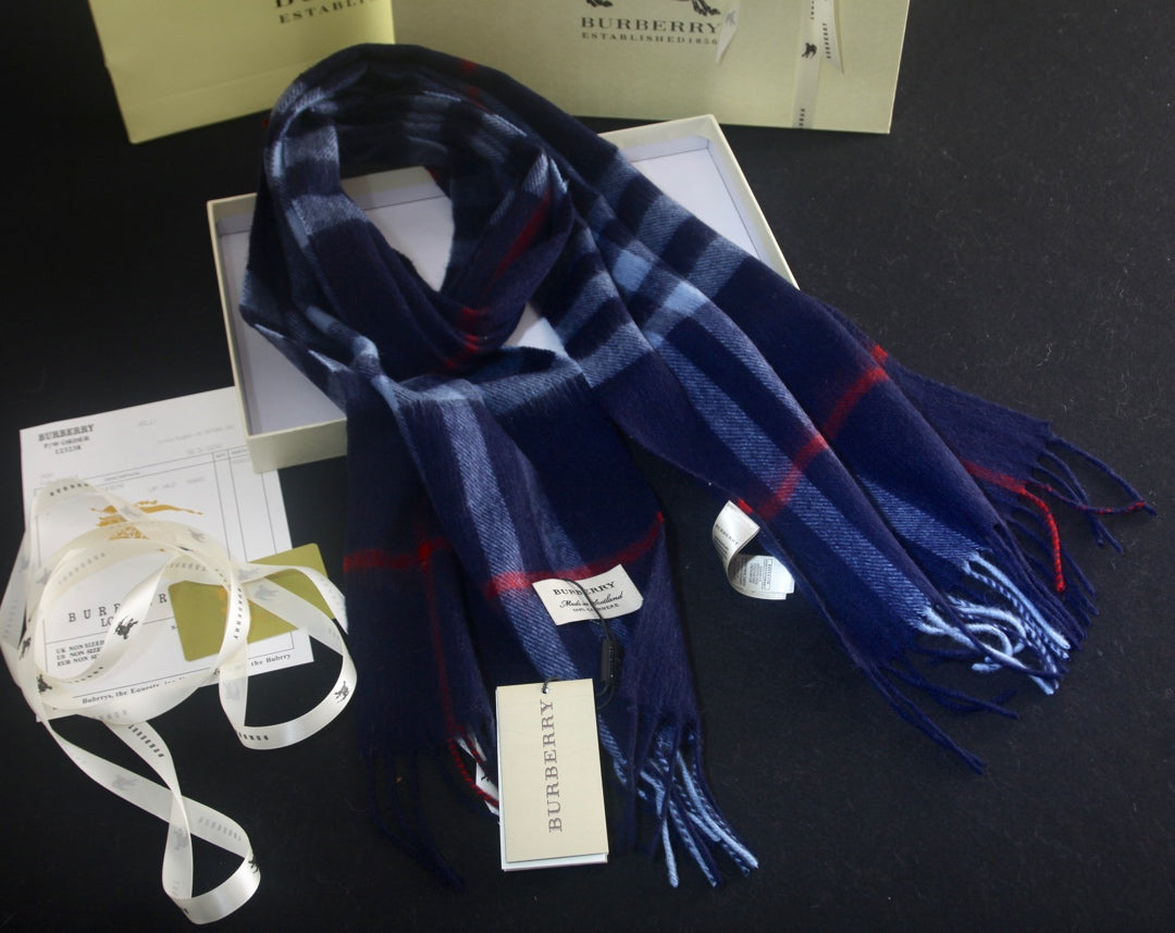 Classic Multi-Color Check Cashmere Scarf mysite