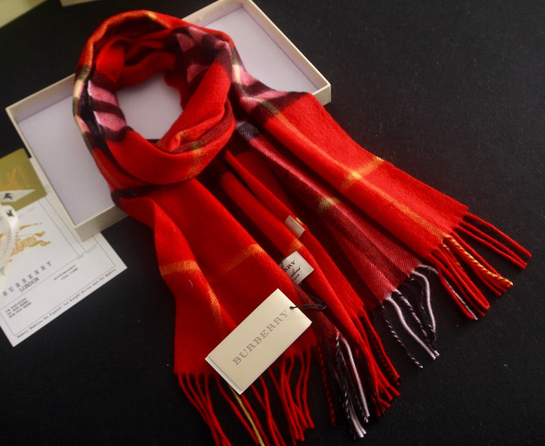 Classic Multi-Color Check Cashmere Scarf mysite