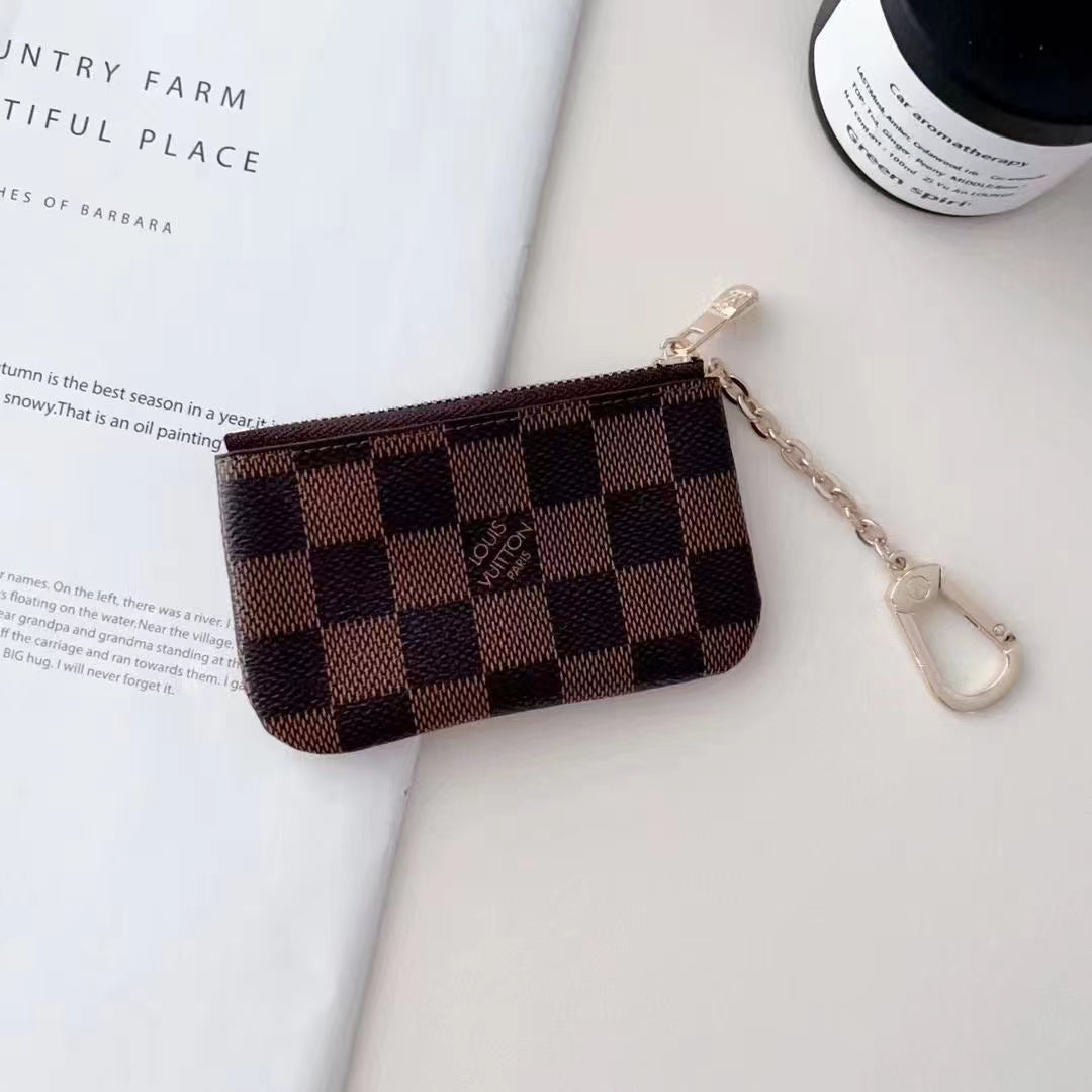 Luxury LV-Inspired Monogram Coin Pouch Collection with Chain Clips mysite