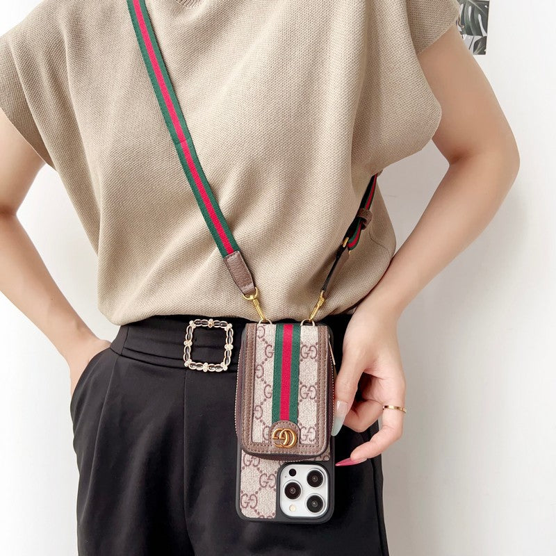 Lou GG Card Holder Chain iPhone Case mysite