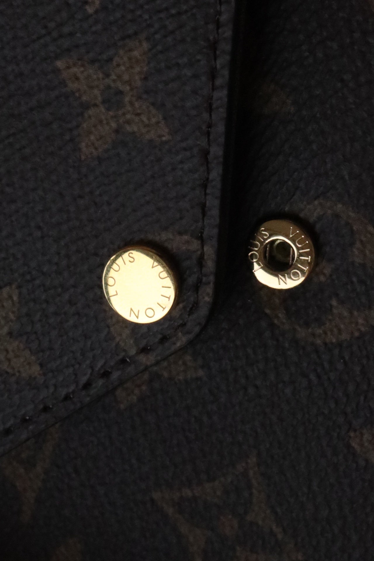 LV Felicie Strap & Go Brown Dark Green Monogram Canvas GHW mysite