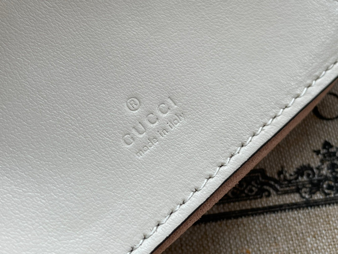 Gucci Marmont 21cm Shoulder Bag White Leather 333534 mysite