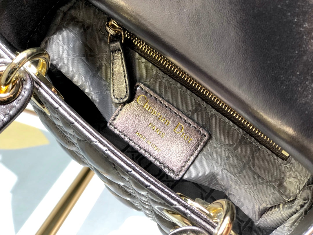 mini lady 17 dark purple metalic lambskin mysite