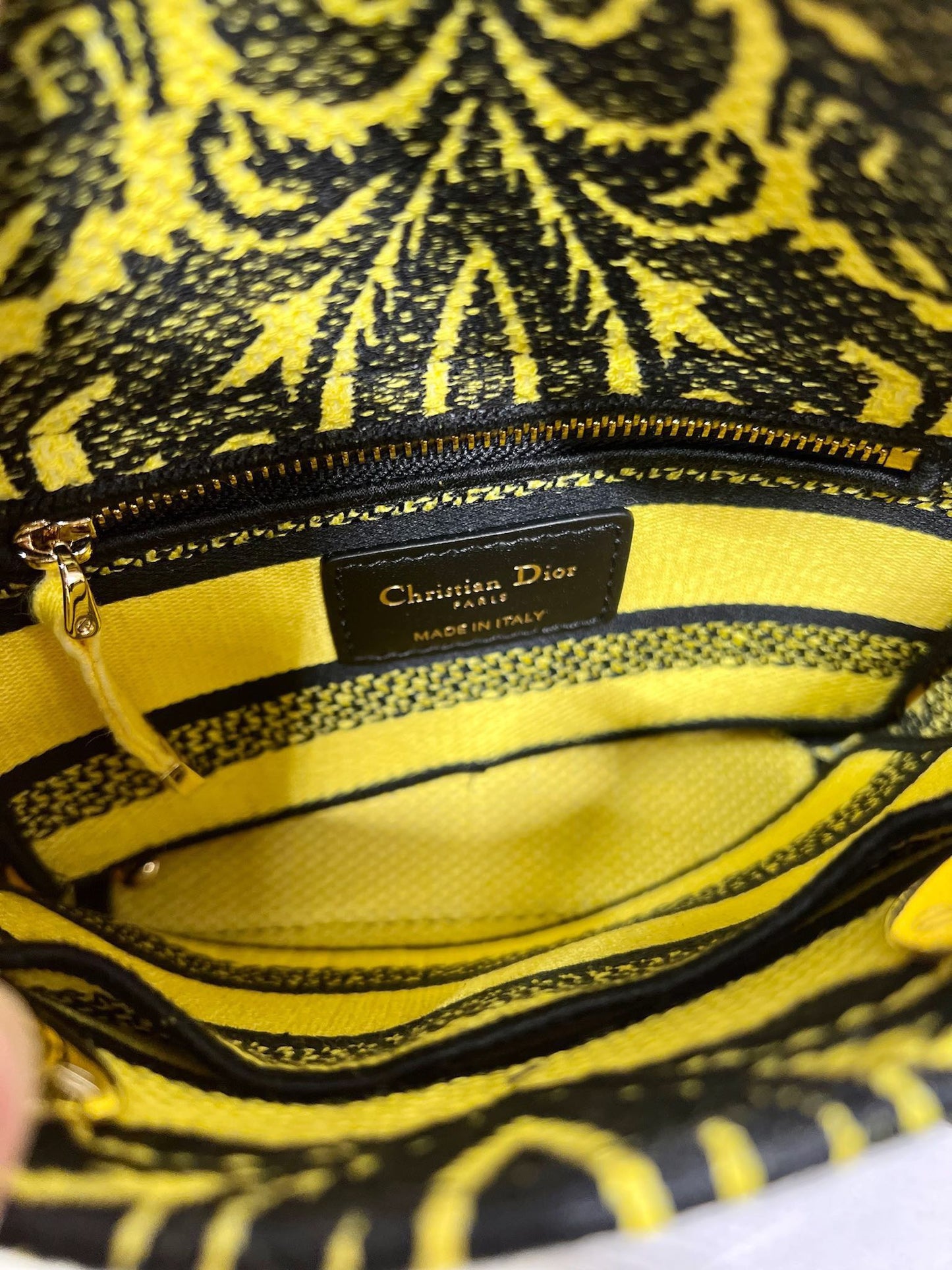 CD Flame Yellow 17 Lady Dior Bag Canvas 336745 mysite