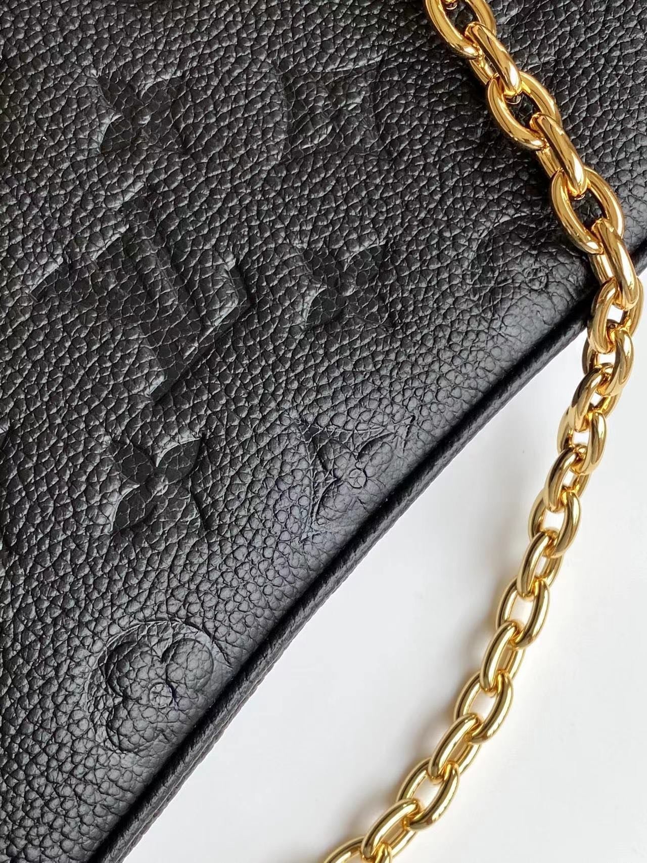 LIV POCHETTE 24 IN BLACK MONOGRAM EMPREINTE LEATHER GOLD HARDWARE mysite