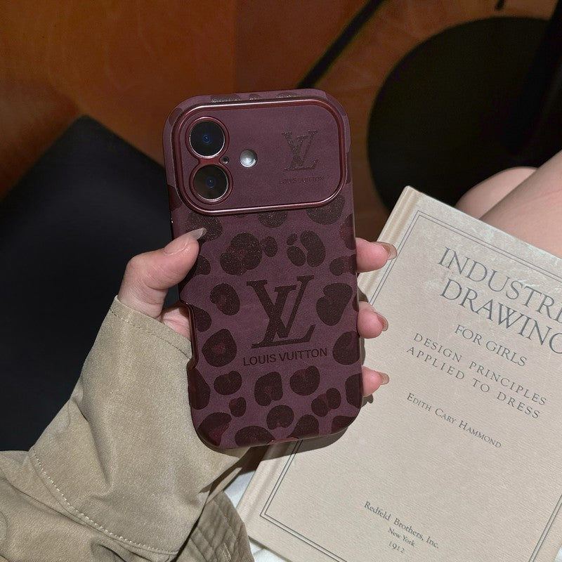 Lou Brown & Purple Color Leather iPhone Case mysite