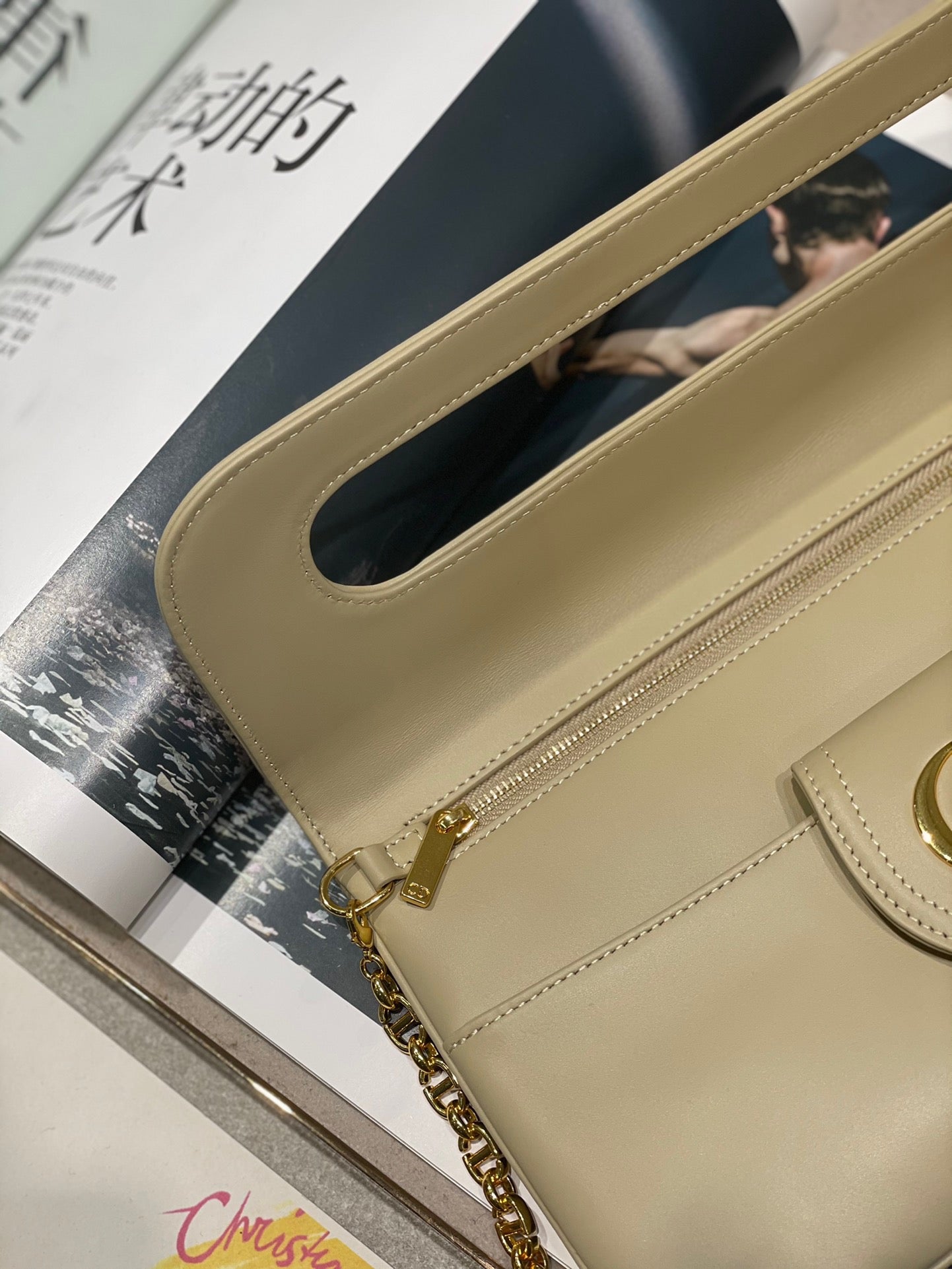 CD Diordouble Bag Beige Calfskin 336771 mysite