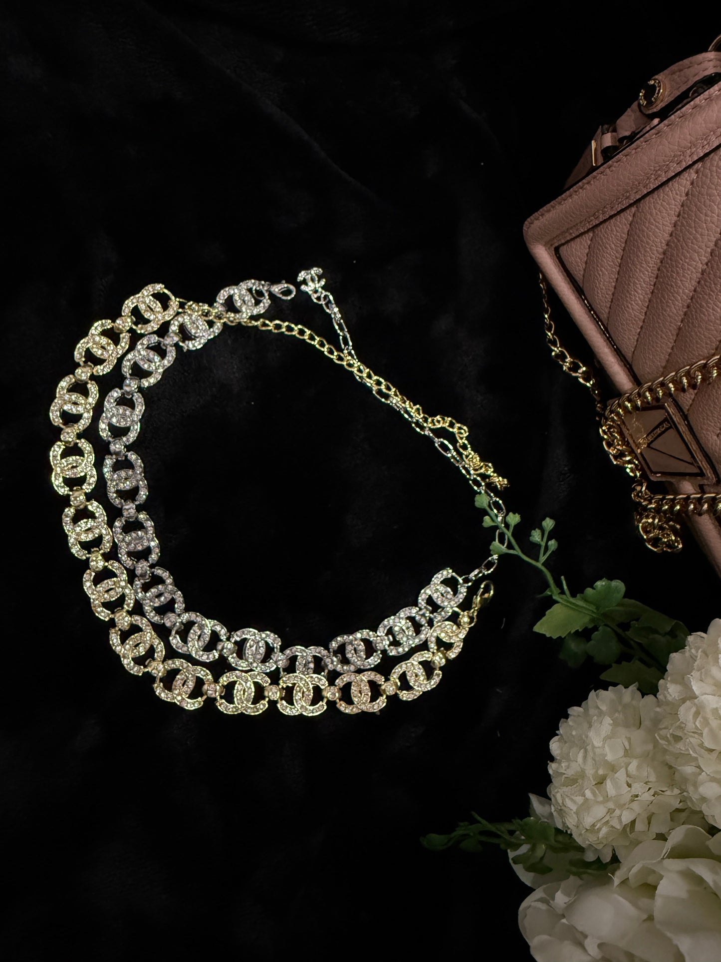 Double C necklace with gold plated high quality mysite