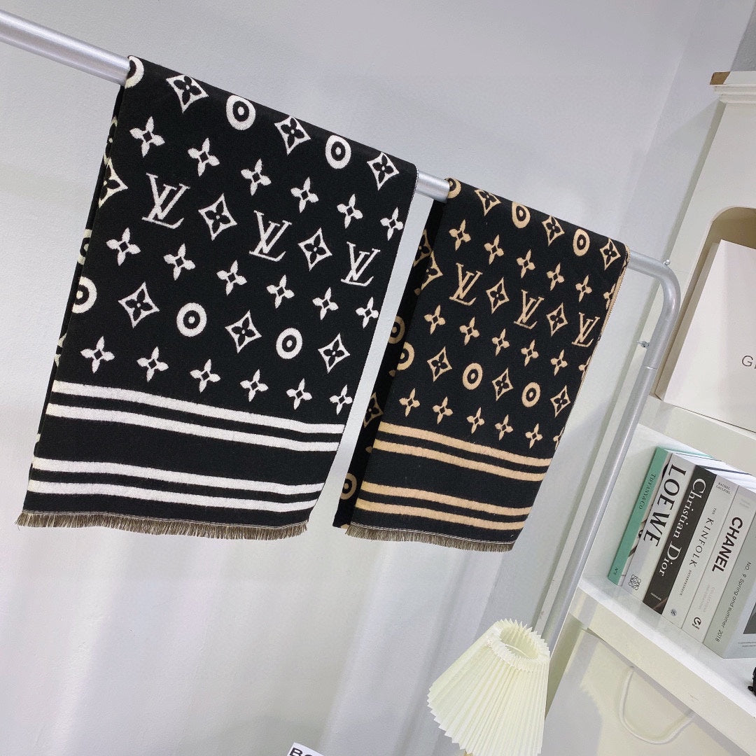 Cashmere Letter Jacquard Scarf Shawl mysite
