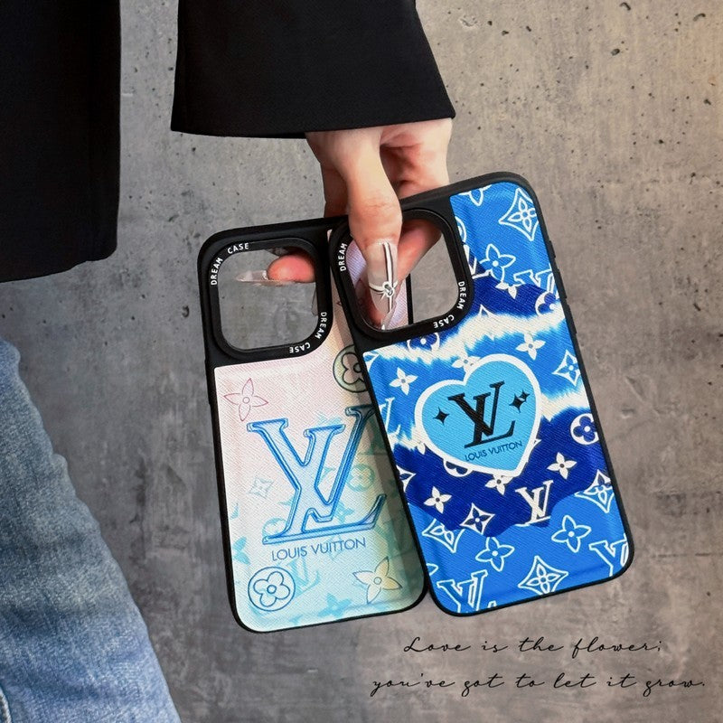 Lou Blue Leather iPhone Case mysite