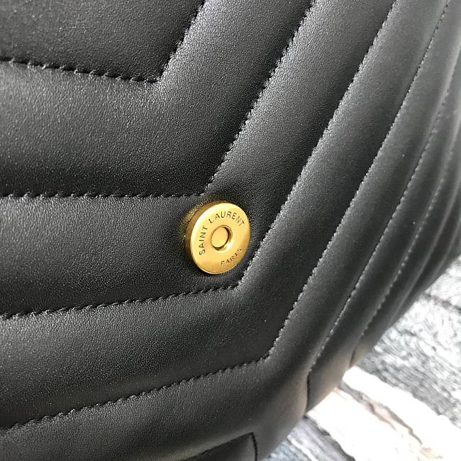 YSL Medium 32 Loulou Bag Black in Gold 32x22x11cm mysite