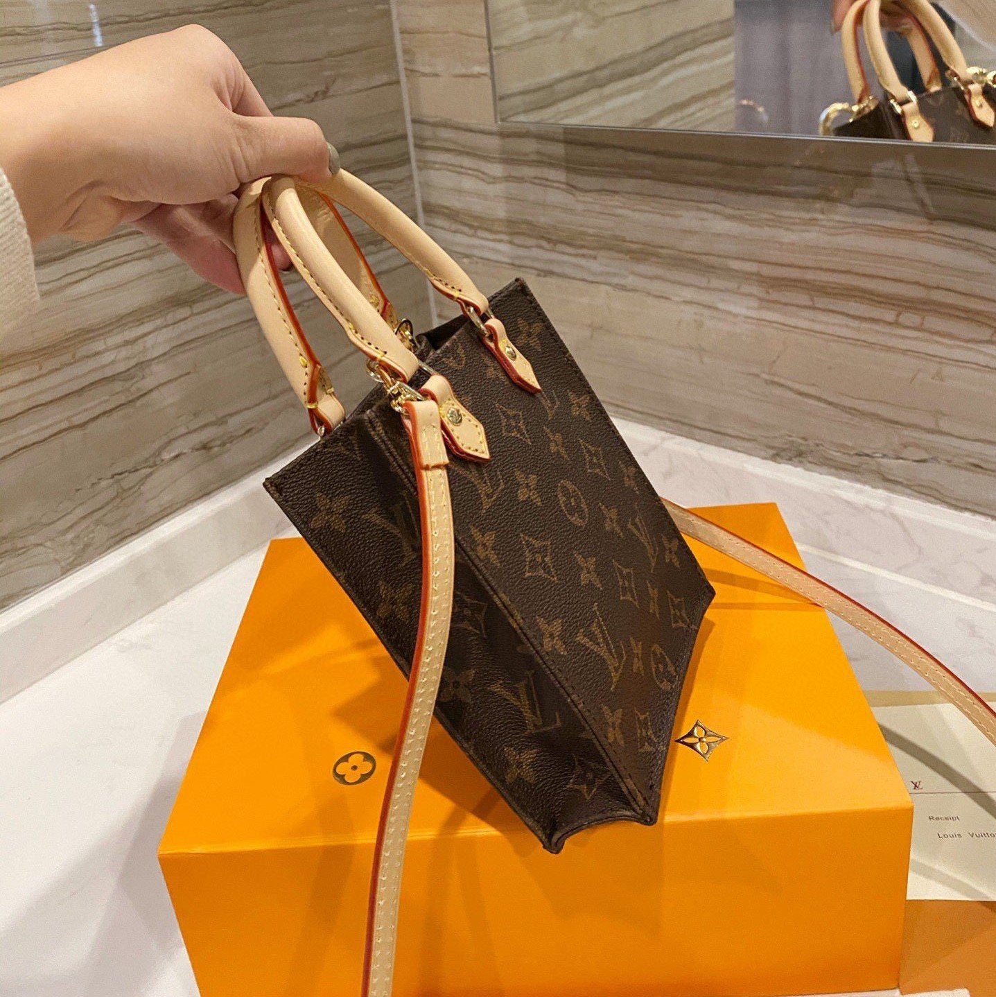 Brown Mini Tote Bag