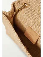 YSL SAINT LAURENT Kate medium raffia shoulder Bag mysite