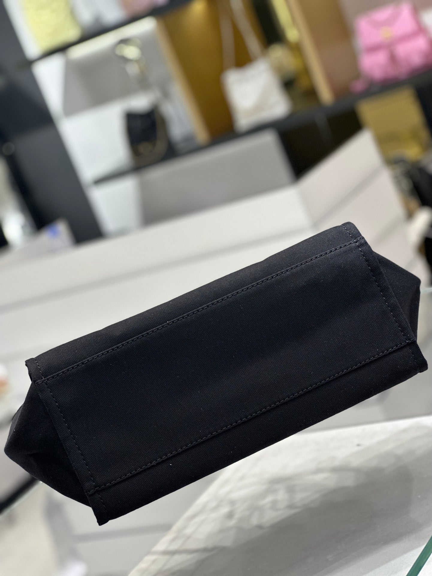 Chanel Natural Canvas and Black Leather Large Pearl Deauville Tote - 30x39x22cm mysite