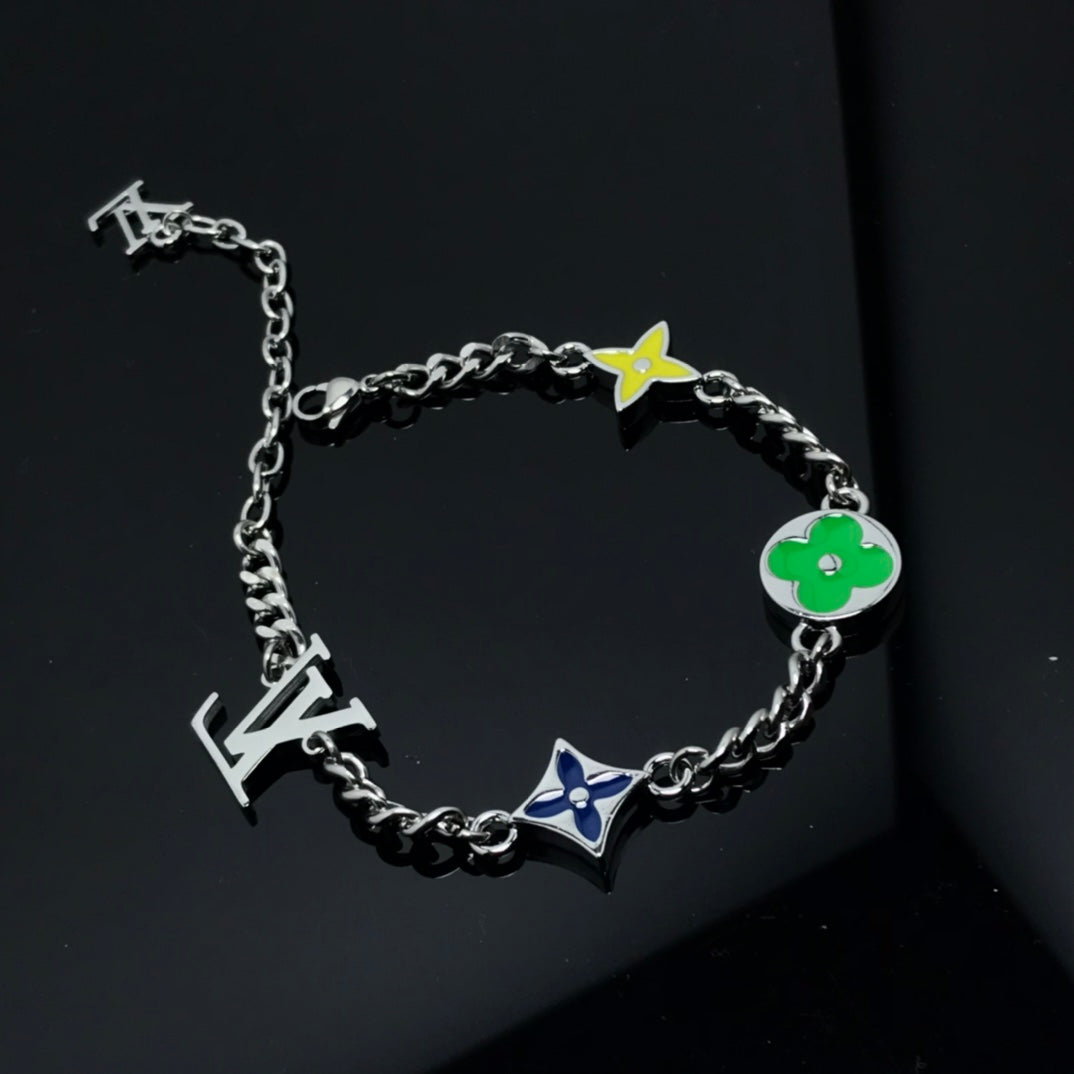 Four Flower Logo Adjustable Bracelet mysite