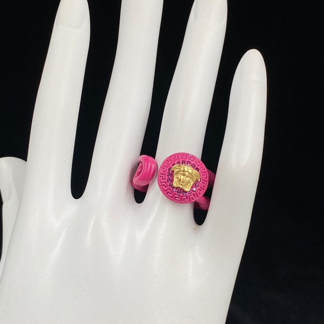 Personalized Pink Avatar Open Ring mysite