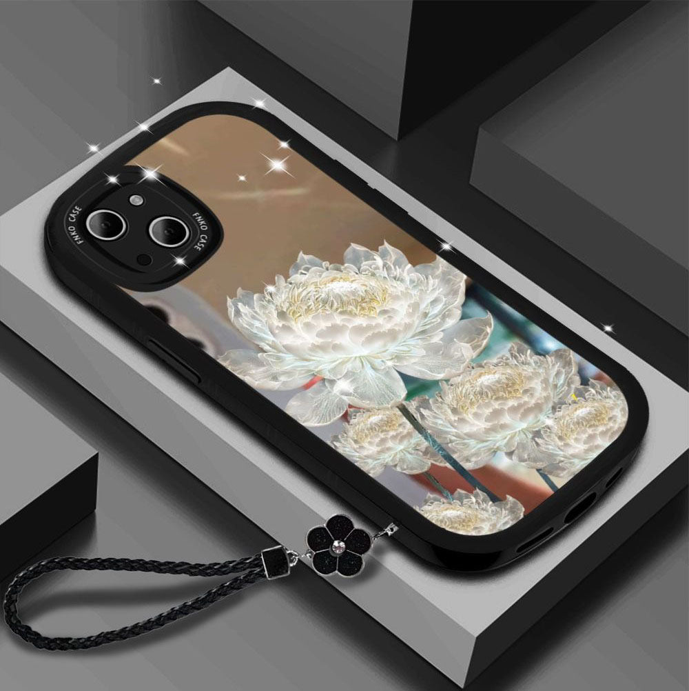 Mirror Flower With Wristband For iPhone Case