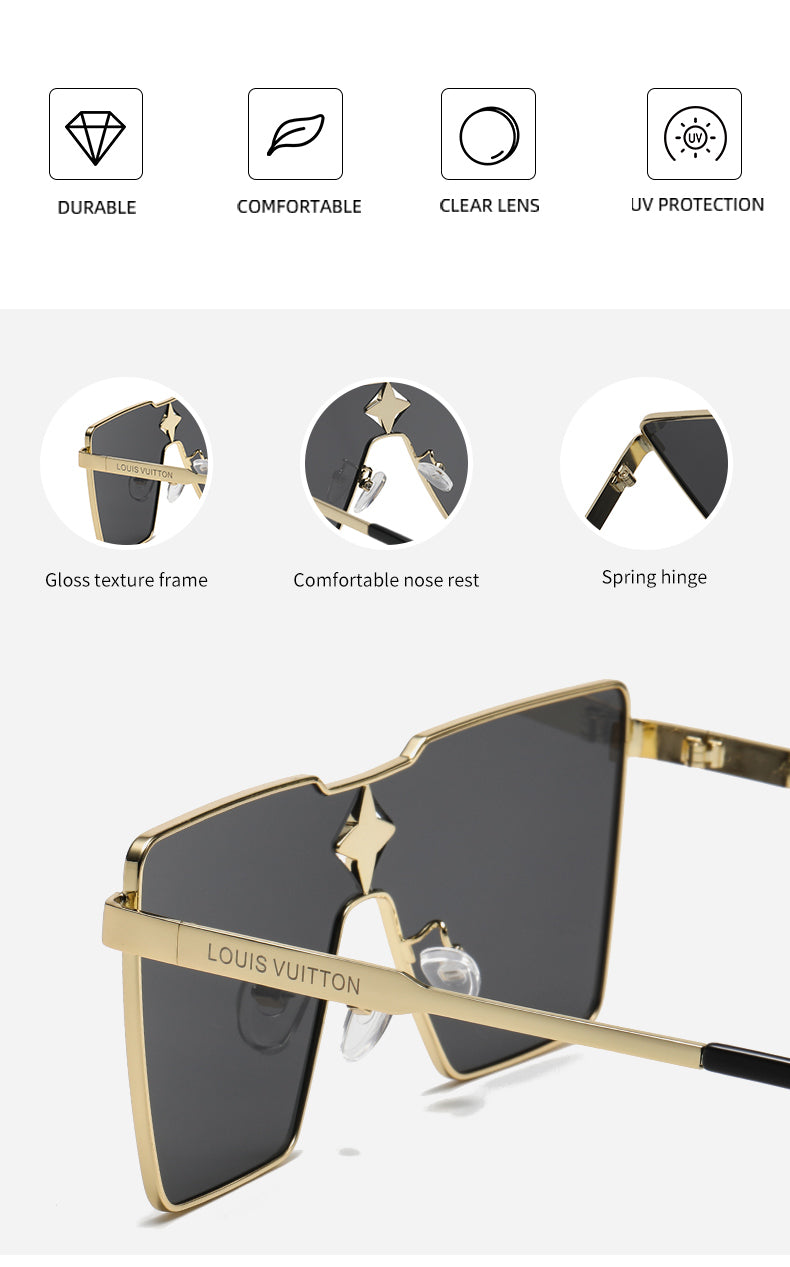 Luxury Large Frame Sunglasses Y-0882