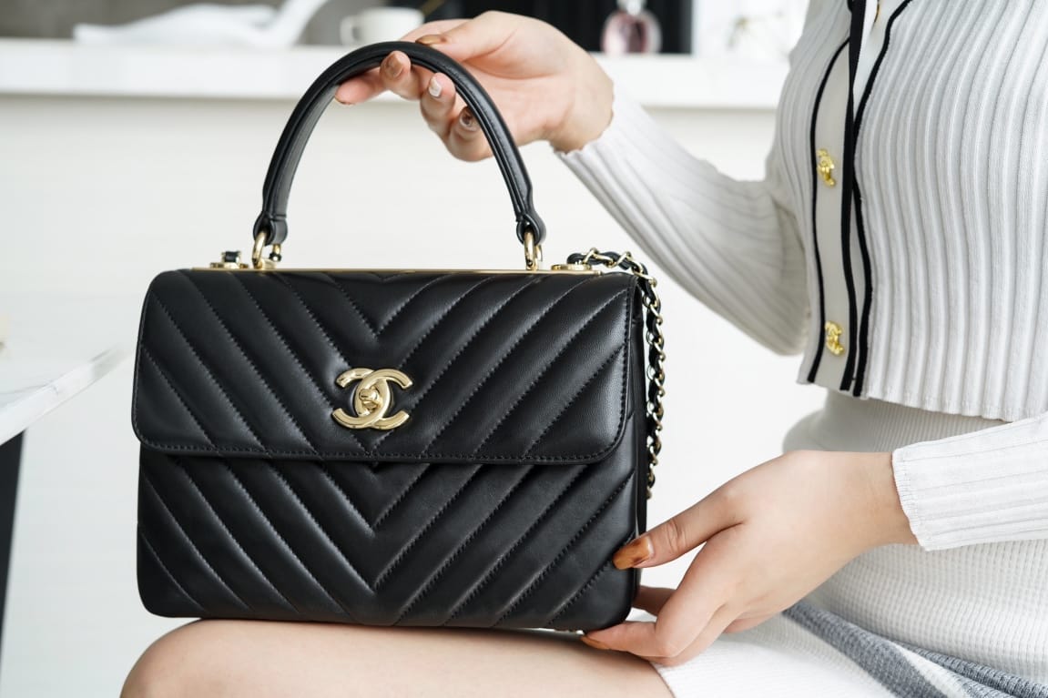 CHANEL Trendy CC25 Pre-Owned medium Chevron Trendy handbag 25cm mysite