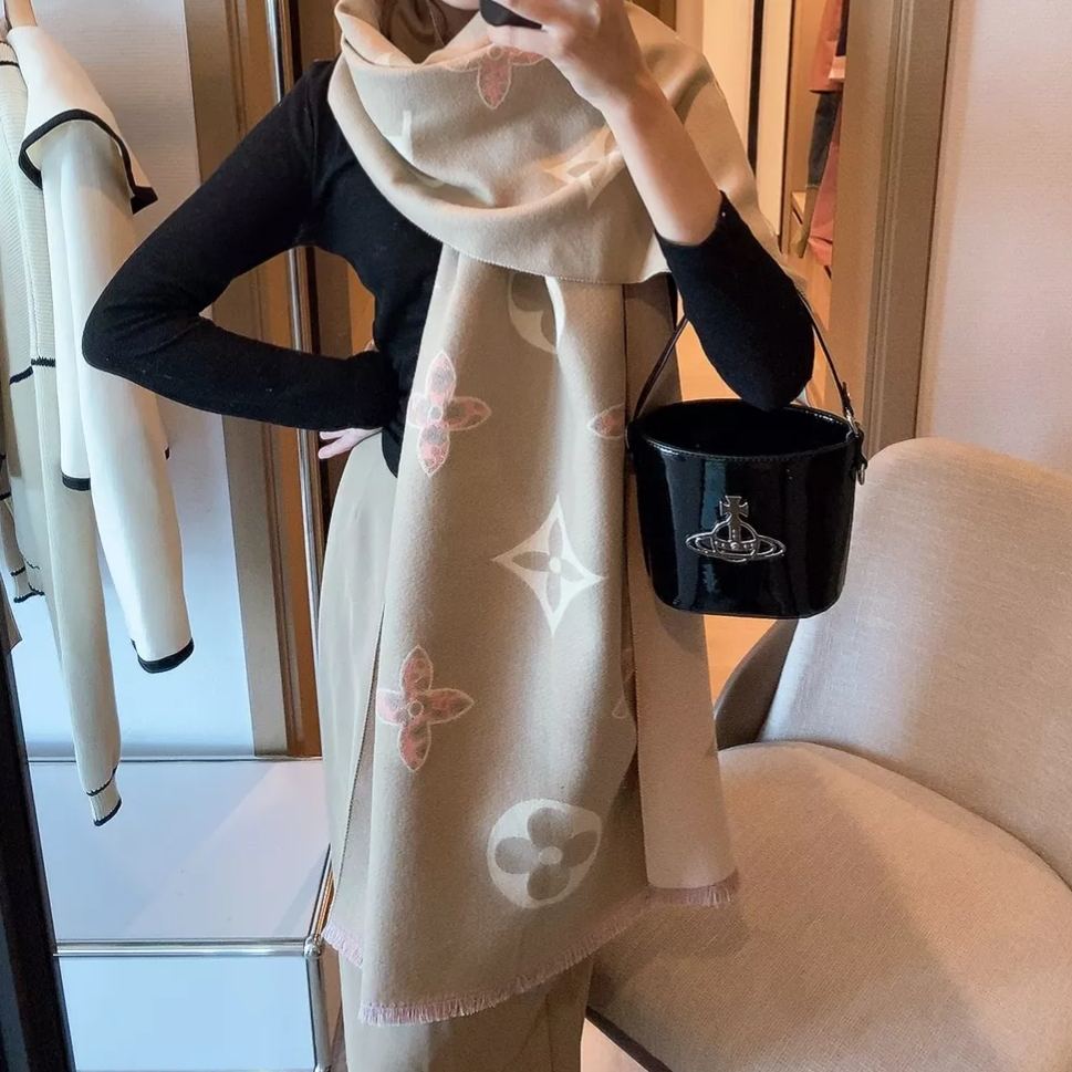 Leopard Print Monogram Scarf Shawl mysite