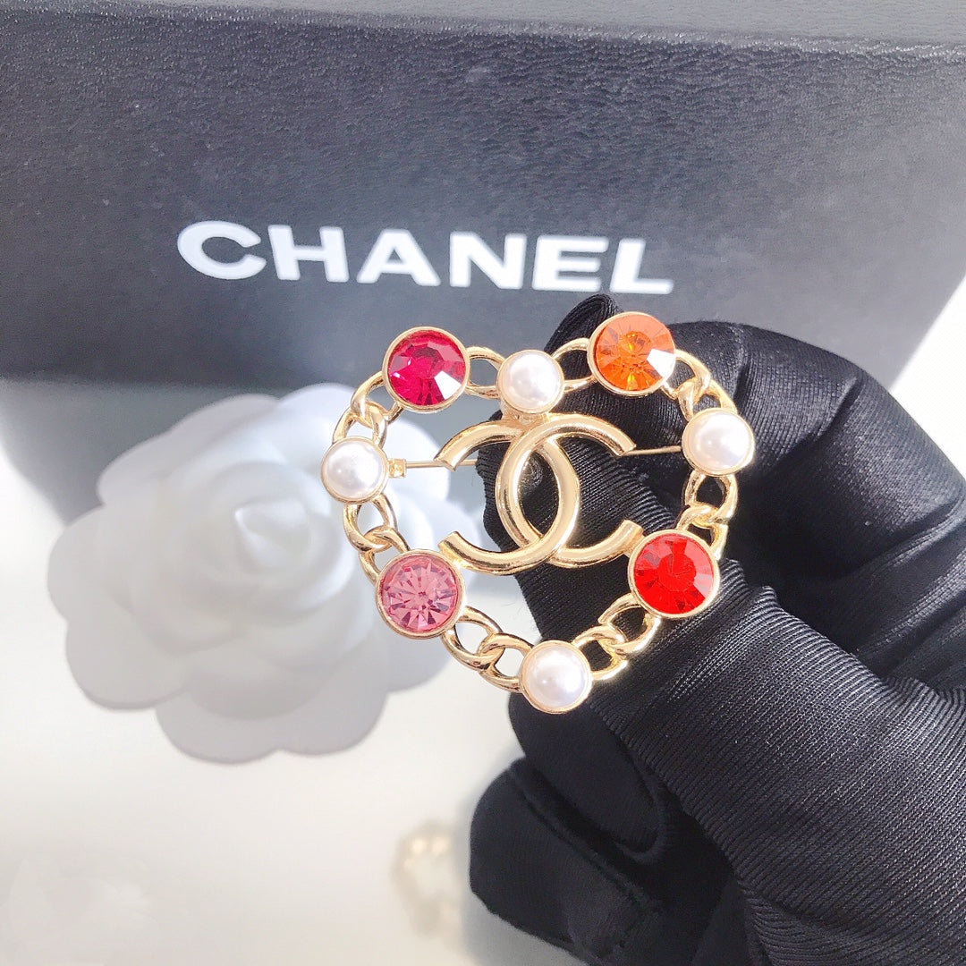 Heart Colorful Diamond Brooch mysite