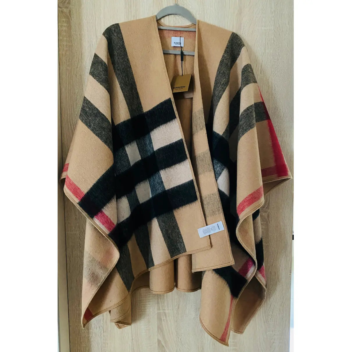 Double-sided Wool Plaid Cape mysite