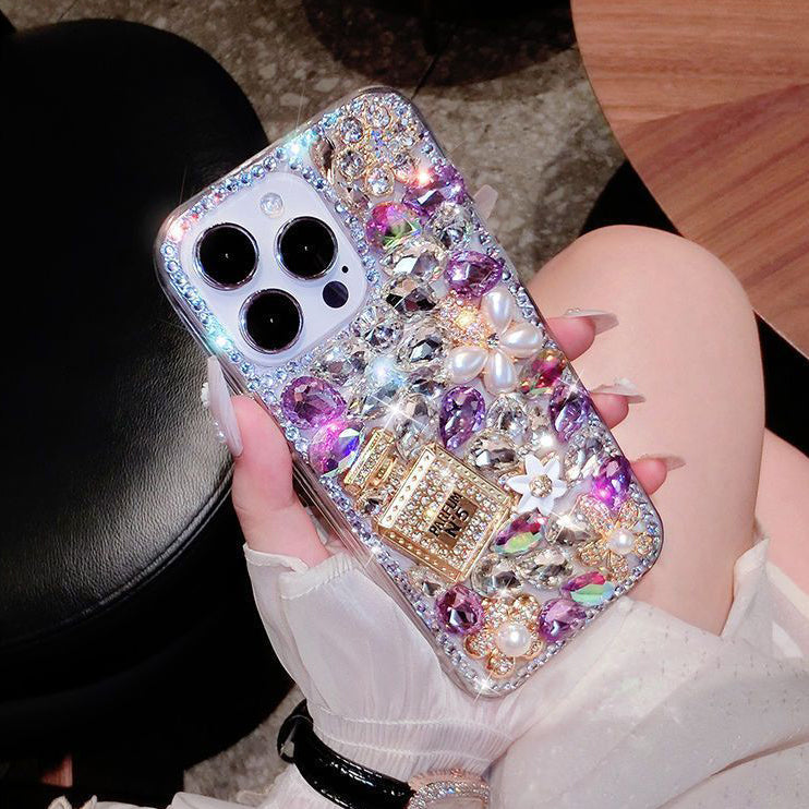 Luxury Rhinestone Diamond Perfume Bow-knot iPhone Case