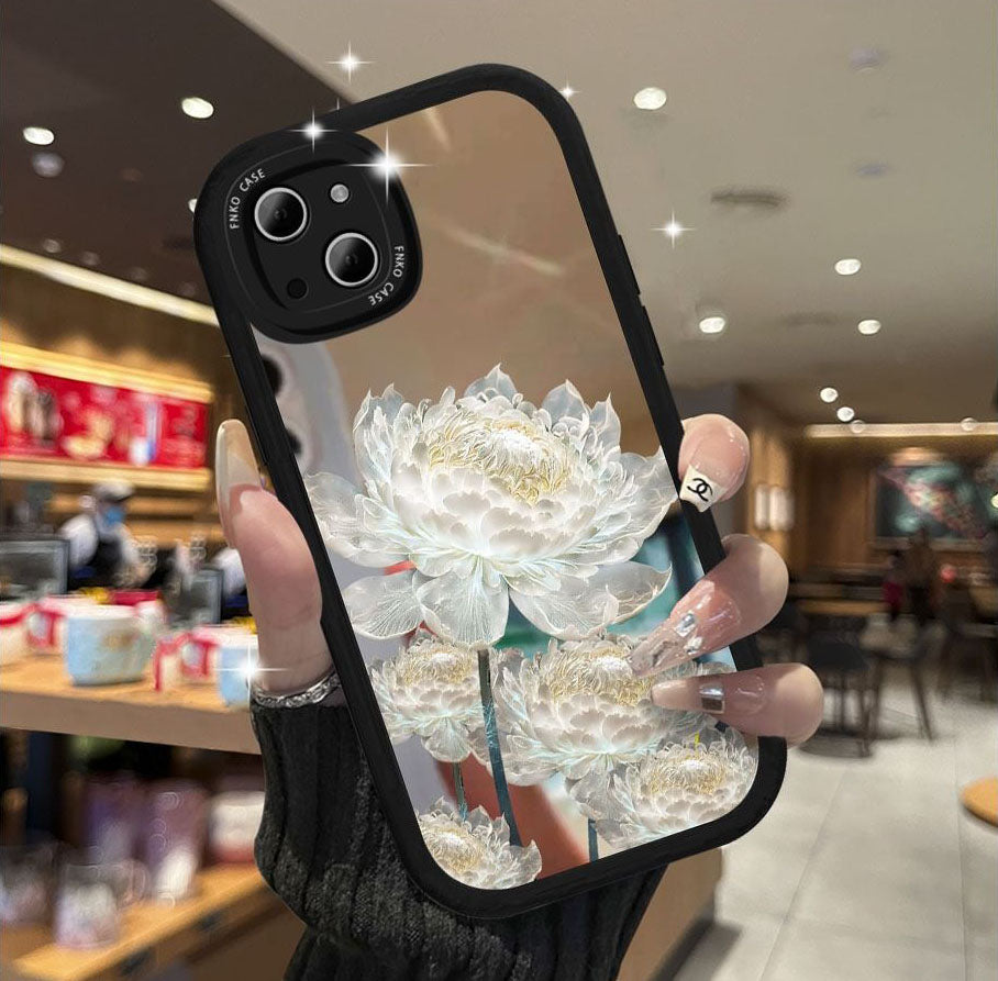 Mirror Flower With Wristband For iPhone Case