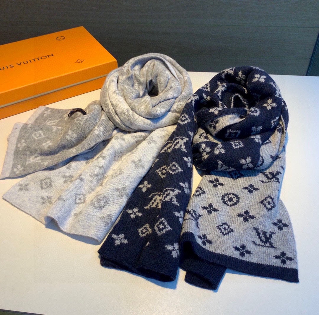 Monogram Elements Jacquard Knitted Scarf mysite