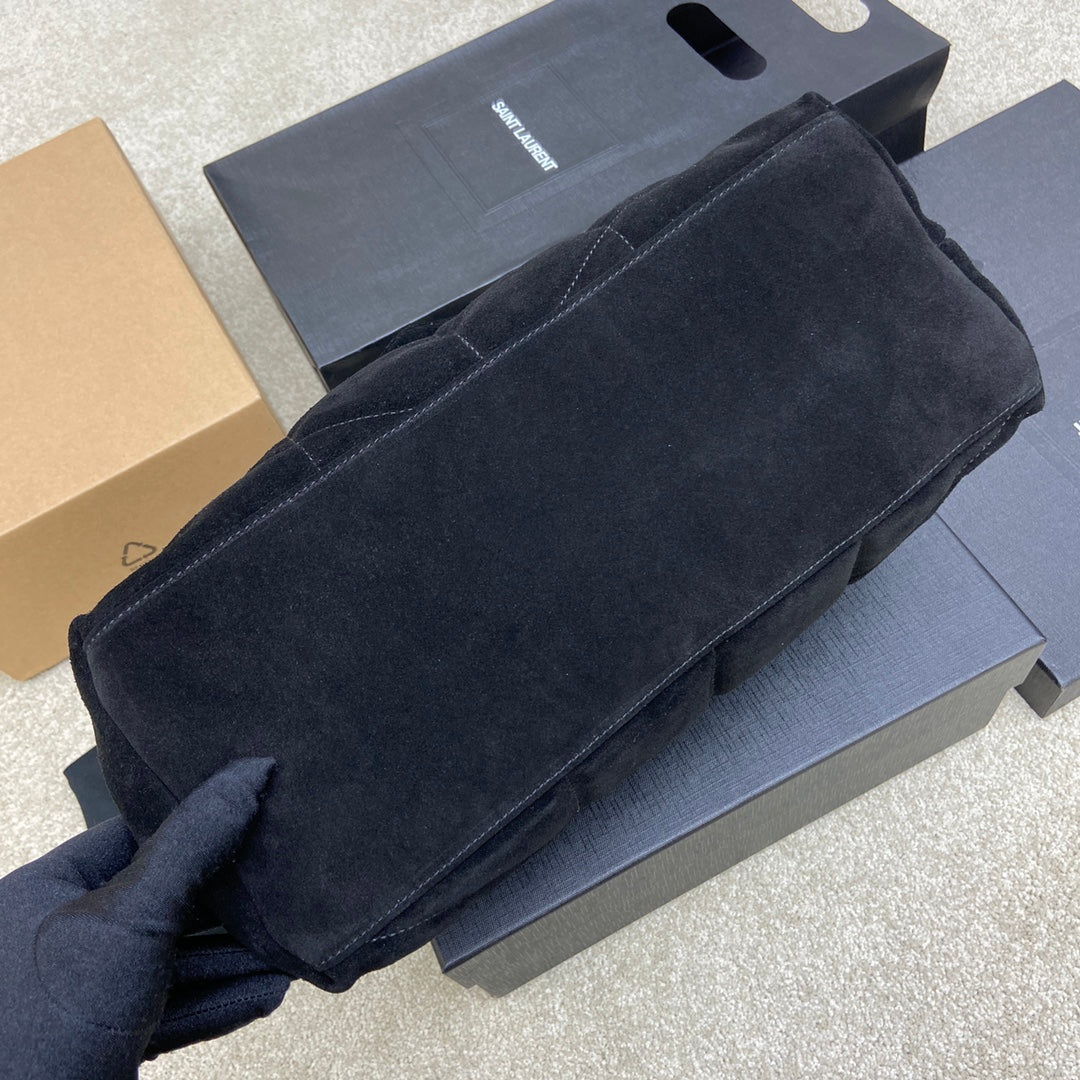 YSL Puffer Suede Black - 29x17x11cm mysite