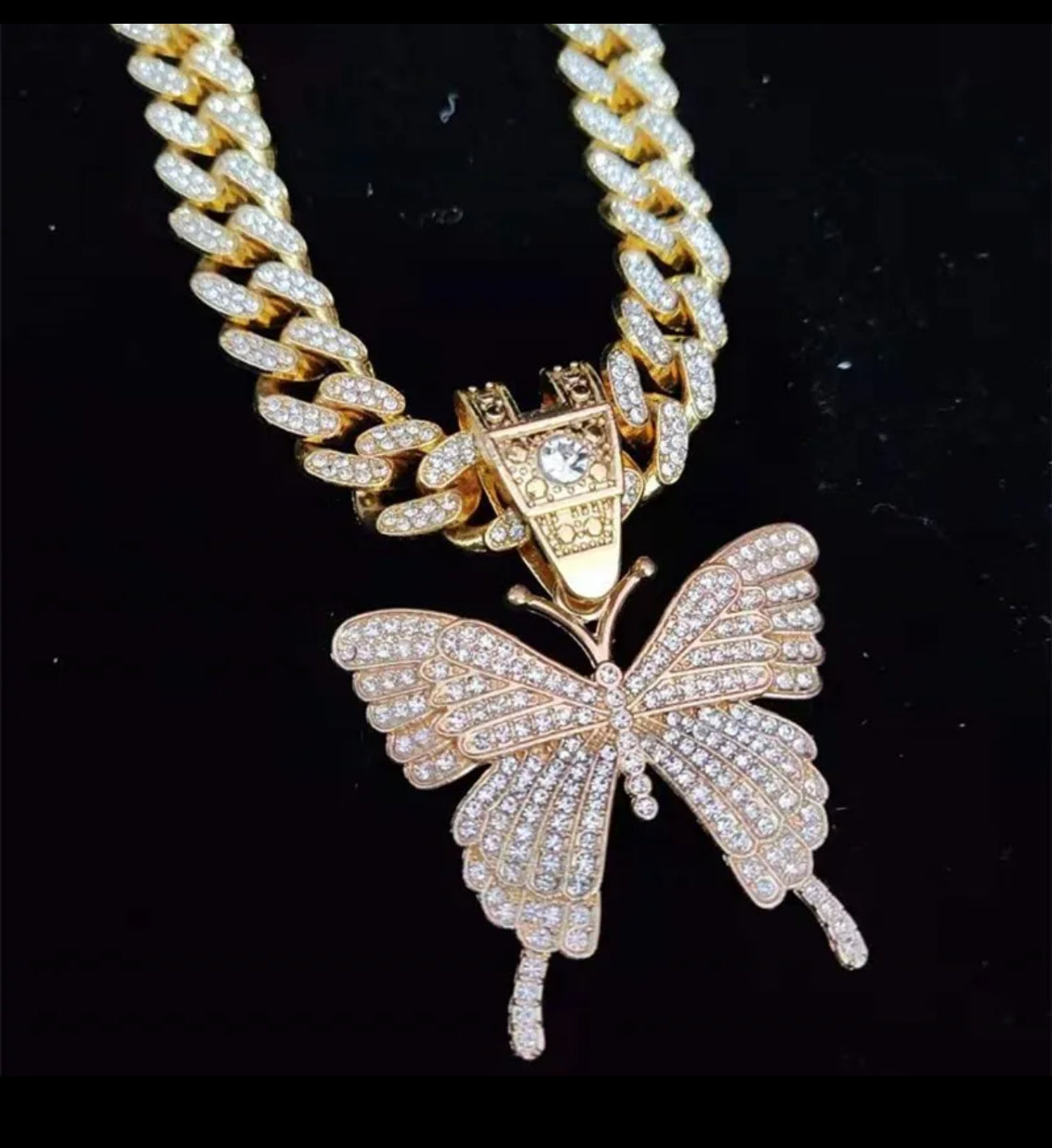 Ice out Bling Butterfly pendant Necklace mysite