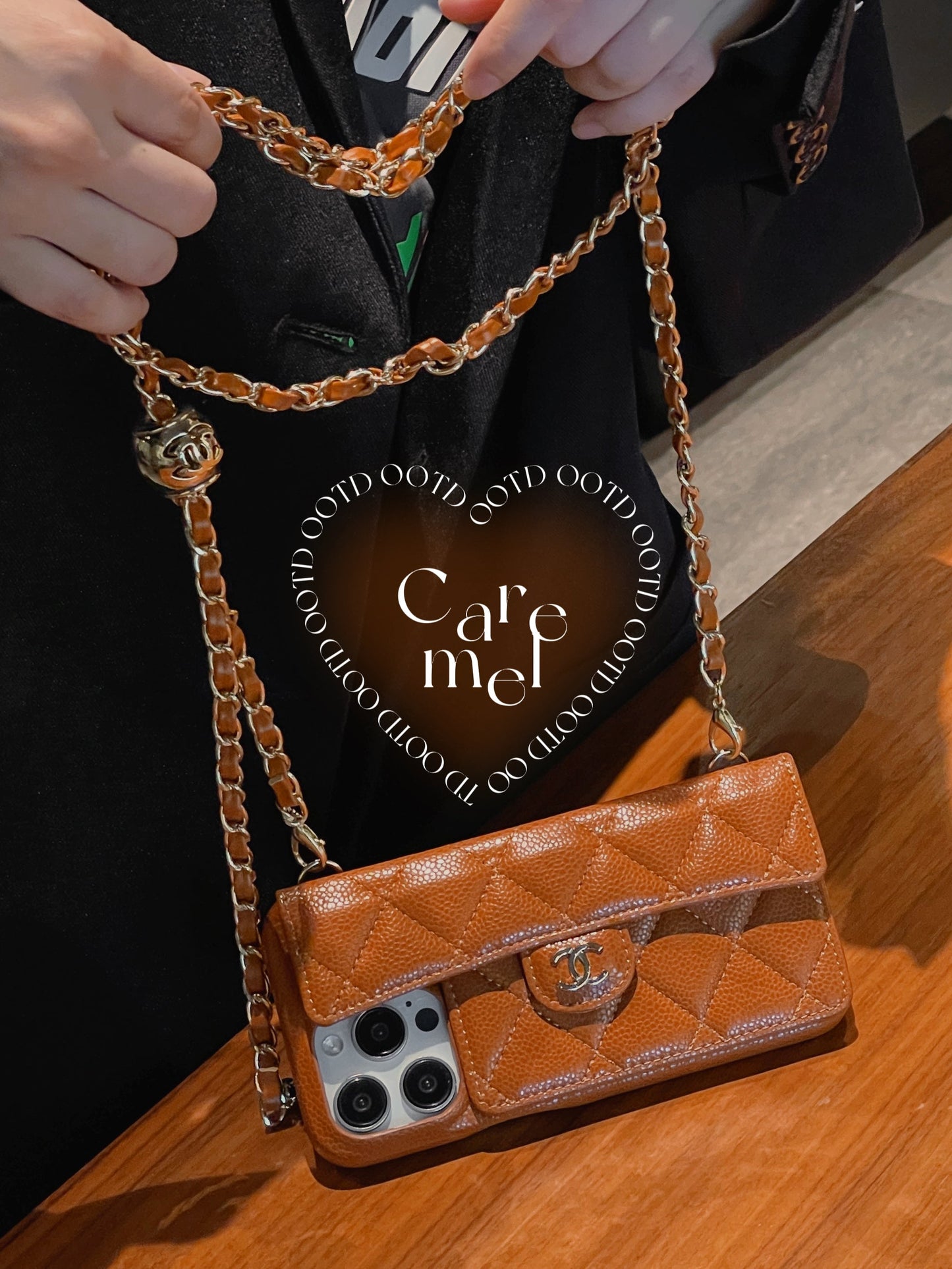 CC Card Bag Leather Chain iPhone Case mysite