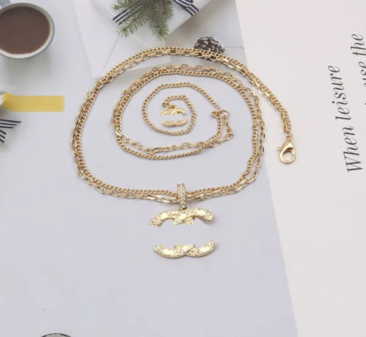 Designer Letter CC Necklace mysite