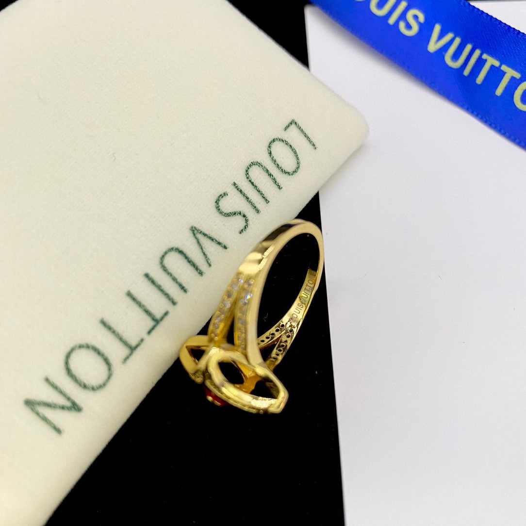 Diamond Red Clover Flower Jewelry Set mysite